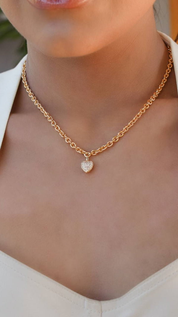 Pavé Heart Necklace