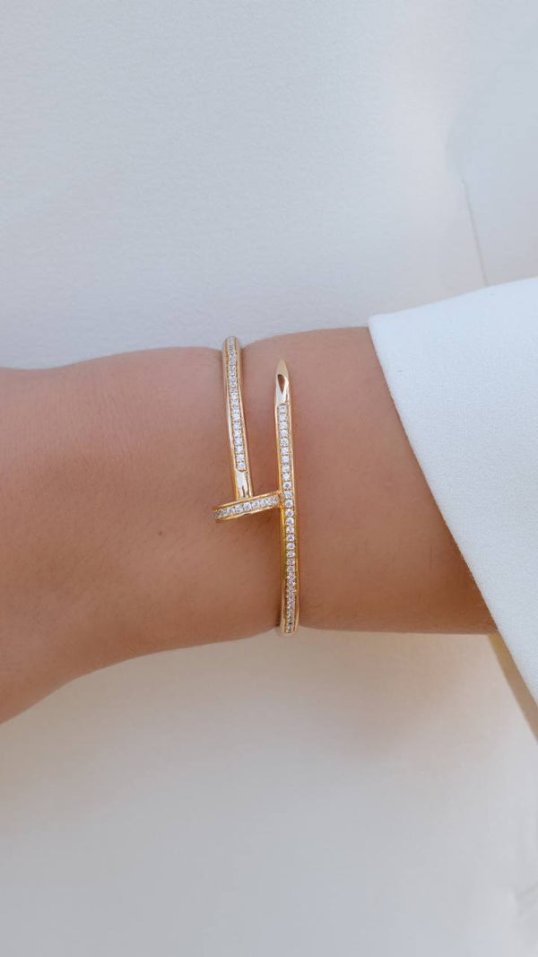 Pavé Nail-Inspired Bracelet