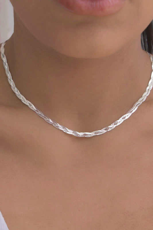 Braided Silver Necklace
