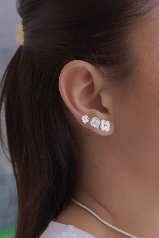 Silver Clover Earrings