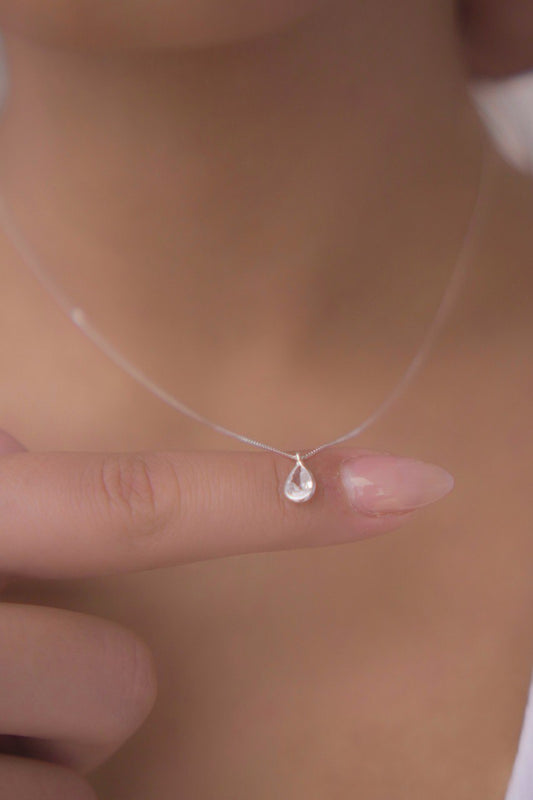 Silver Teardrop Light Point Necklace