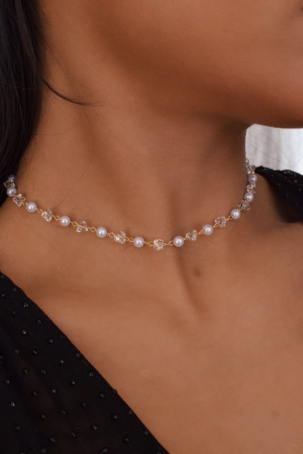 White Bead Necklace