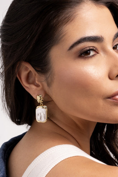 Smooth Articulated Oval Earrings