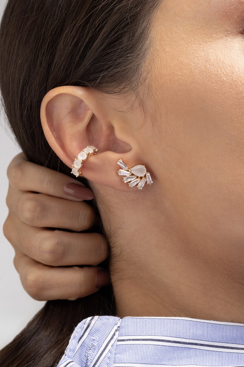 Crystal Candle Earrings with Zirconia