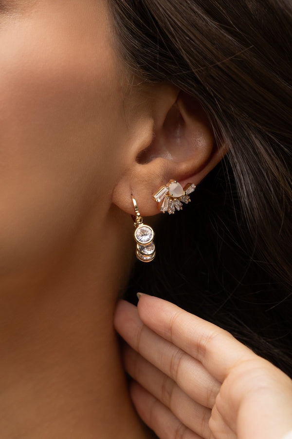 Crystal Candle Earrings with Zirconia