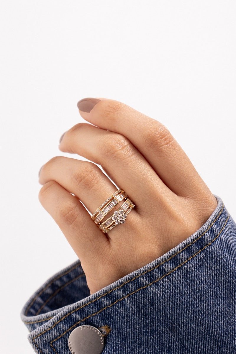 Trio Band Zirconia Ring