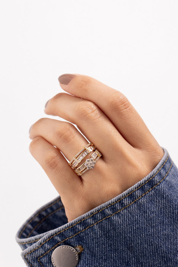 Trio Band Zirconia Ring