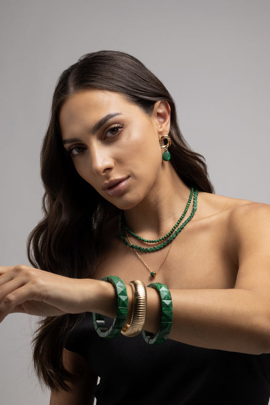 Reconstituted Malachite Bracelet