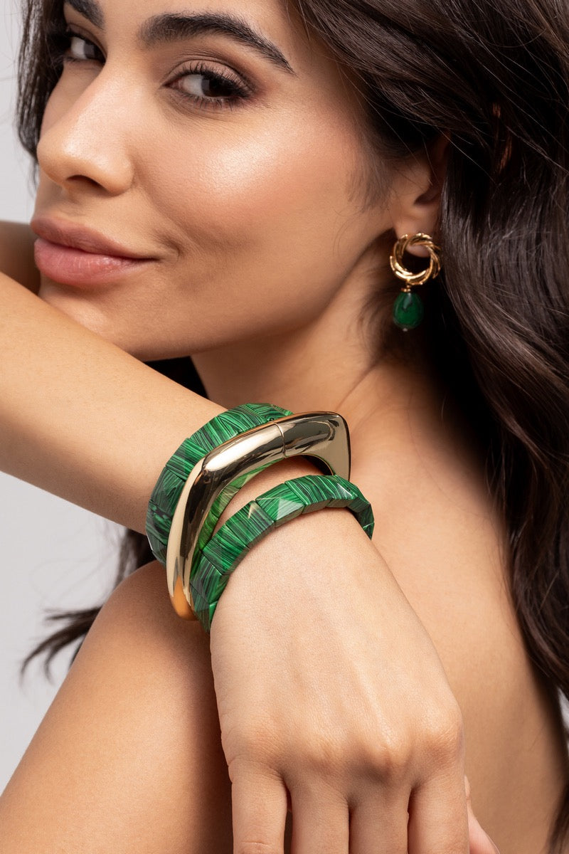 Reconstituted Malachite Bracelet