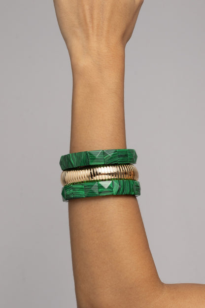 Reconstituted Malachite Bracelet