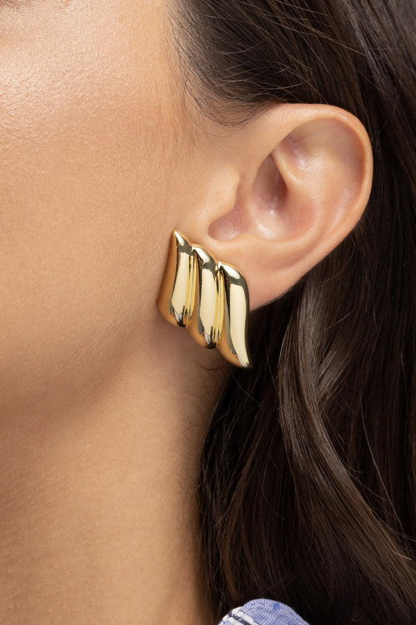 Gold Spiral Earrings