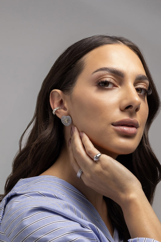 Yellow Piercing Rhodium-Plated