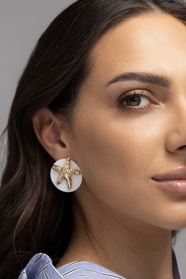 Mother of Pearl Star Earrings