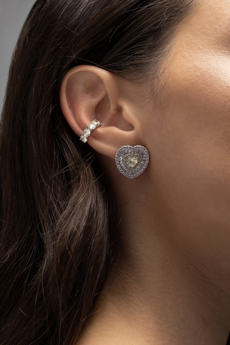 Yellow Piercing Rhodium-Plated