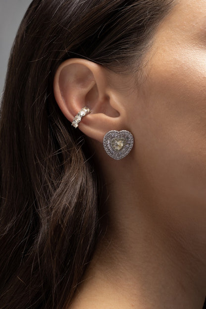 Yellow Piercing Rhodium-Plated