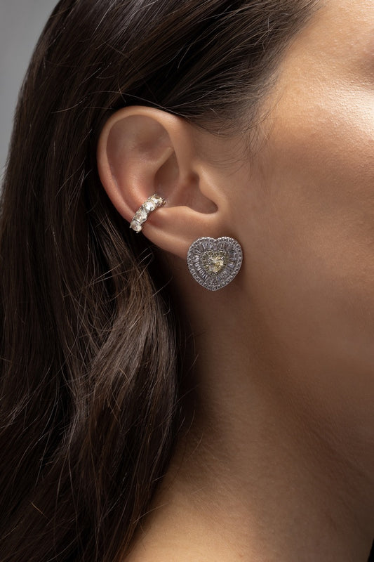 Yellow Piercing Rhodium-Plated