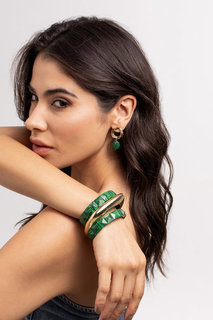 Malachite Drop Earrings