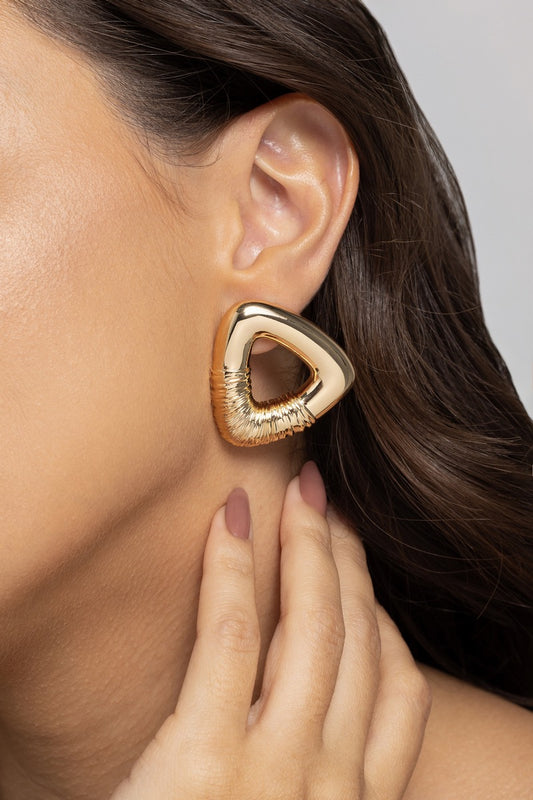 Wire Triangle Earrings