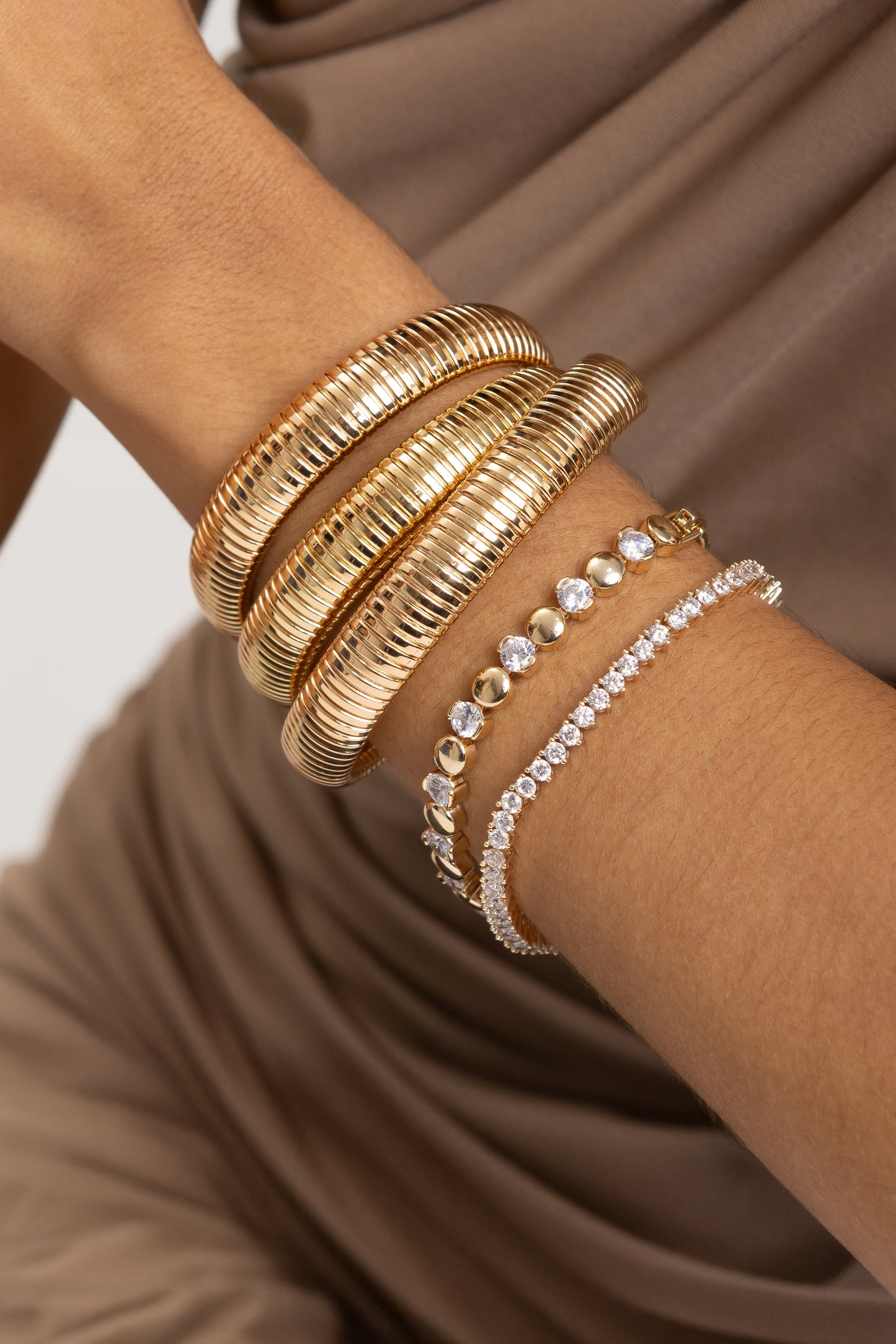 La Raia 18k Gold-Plated Gaspipe Bracelet