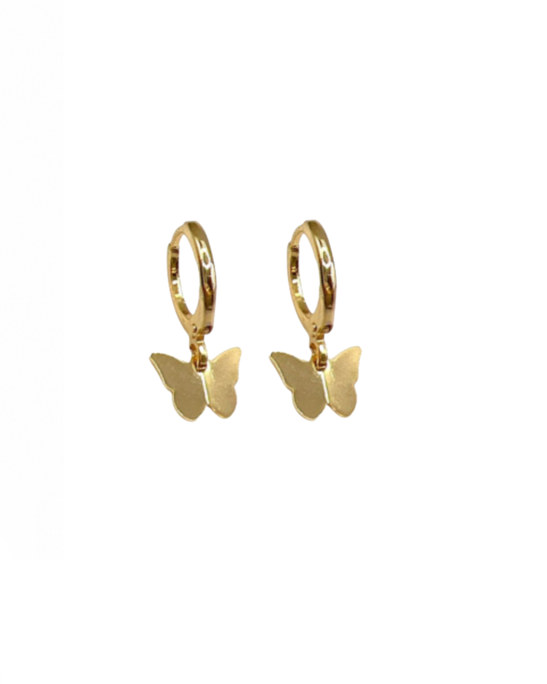 Smooth Butterfly Hoop Earrings